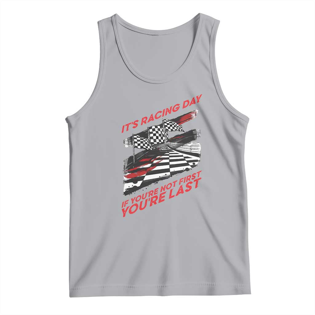 Funny Racing Car Flag Tank Top It Is Racing Day - Wonder Print Shop