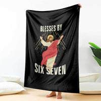 Christian 67 Meme Throw Blanket Blesses By Six Seven Funny - Wonder Print Shop