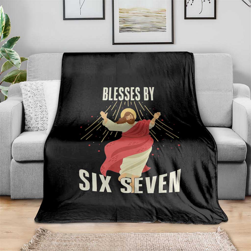 Christian 67 Meme Throw Blanket Blesses By Six Seven Funny - Wonder Print Shop