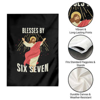 Christian 67 Meme Garden Flag Blesses By Six Seven Funny - Wonder Print Shop
