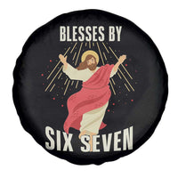 Christian 67 Meme Spare Tire Cover Blesses By Six Seven Funny - Wonder Print Shop