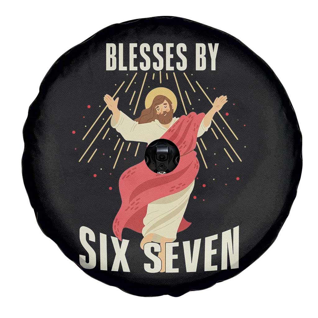 Christian 67 Meme Spare Tire Cover Blesses By Six Seven Funny - Wonder Print Shop