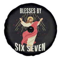 Christian 67 Meme Spare Tire Cover Blesses By Six Seven Funny - Wonder Print Shop