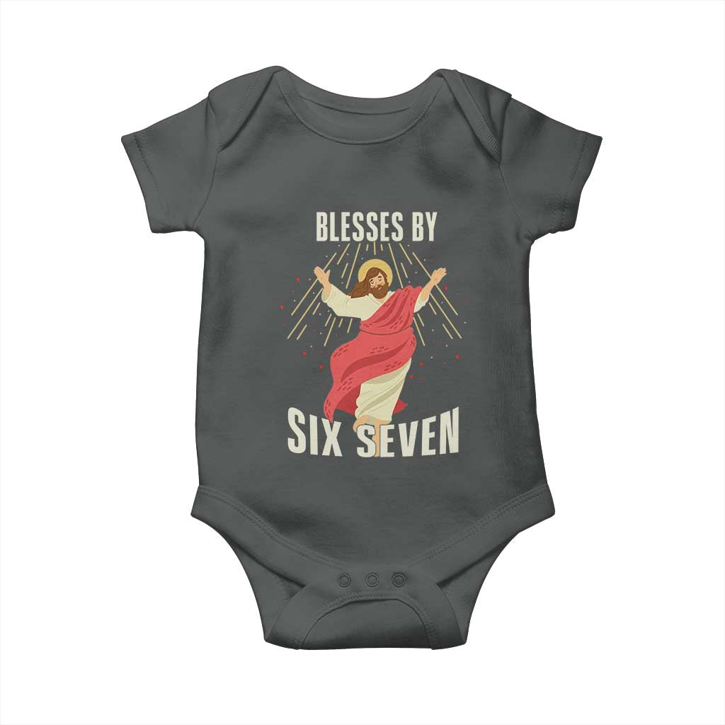 Christian 67 Meme Baby Onesie Blesses By Six Seven Funny - Wonder Print Shop