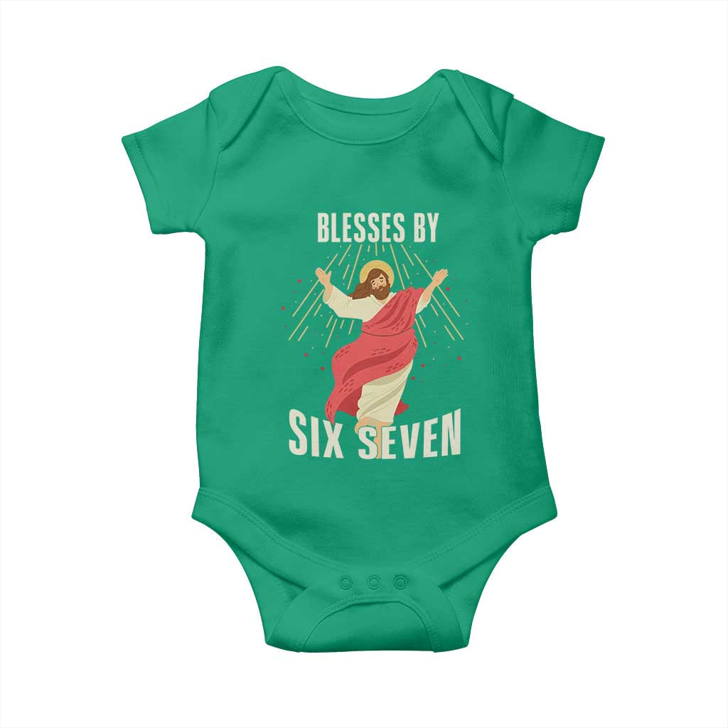 Christian 67 Meme Baby Onesie Blesses By Six Seven Funny - Wonder Print Shop