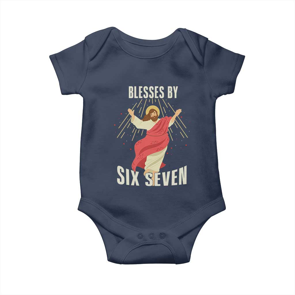 Christian 67 Meme Baby Onesie Blesses By Six Seven Funny - Wonder Print Shop
