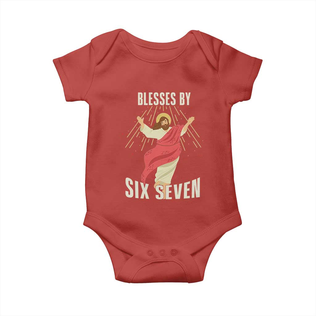 Christian 67 Meme Baby Onesie Blesses By Six Seven Funny - Wonder Print Shop