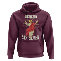 Christian 67 Meme Hoodie Blesses By Six Seven Funny - Wonder Print Shop