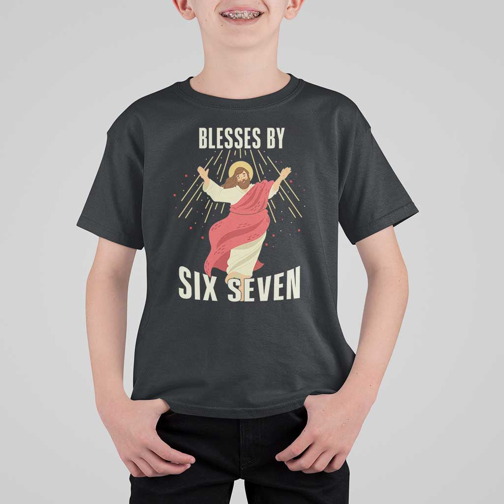 Christian 67 Meme T Shirt For Kid Blesses By Six Seven Funny - Wonder Print Shop