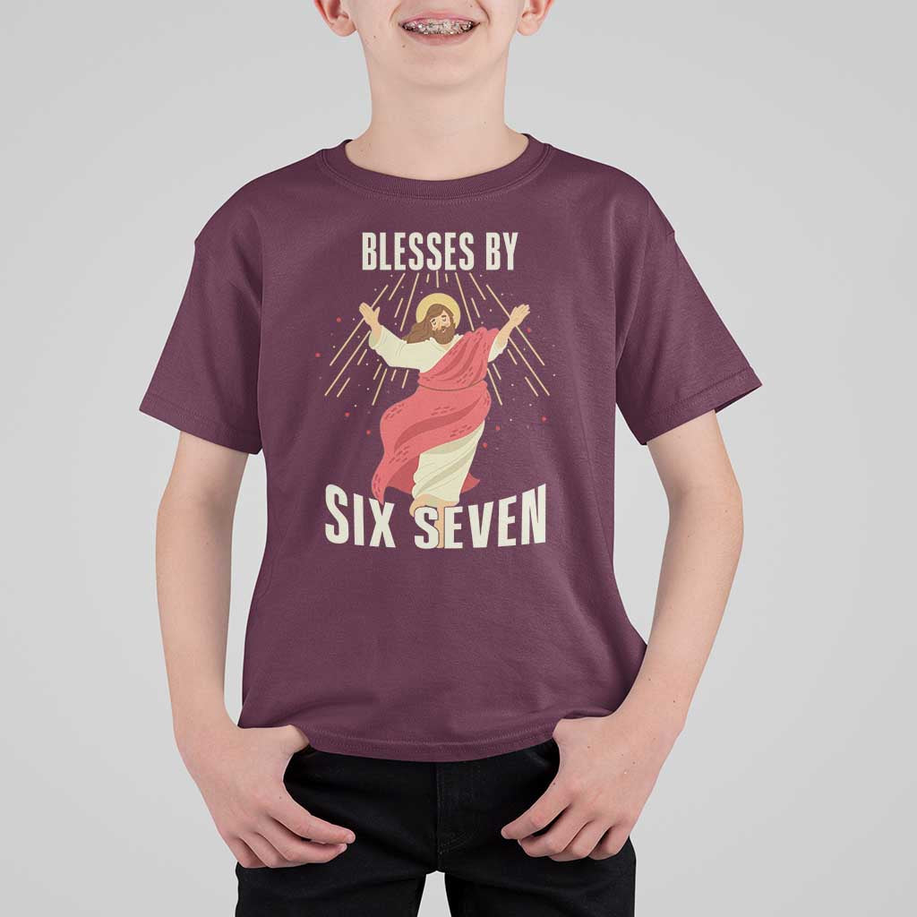 Christian 67 Meme T Shirt For Kid Blesses By Six Seven Funny - Wonder Print Shop