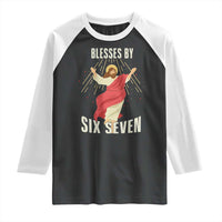 Christian 67 Meme Raglan Shirt Blesses By Six Seven Funny - Wonder Print Shop