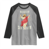 Christian 67 Meme Raglan Shirt Blesses By Six Seven Funny - Wonder Print Shop