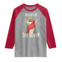 Christian 67 Meme Raglan Shirt Blesses By Six Seven Funny - Wonder Print Shop