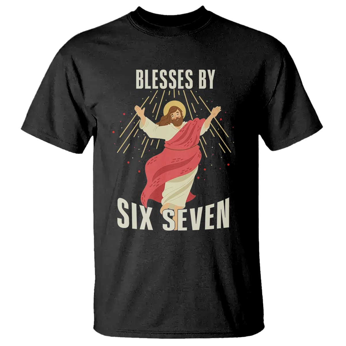 Christian 67 Meme T Shirt Blesses By Six Seven Funny - Wonder Print Shop
