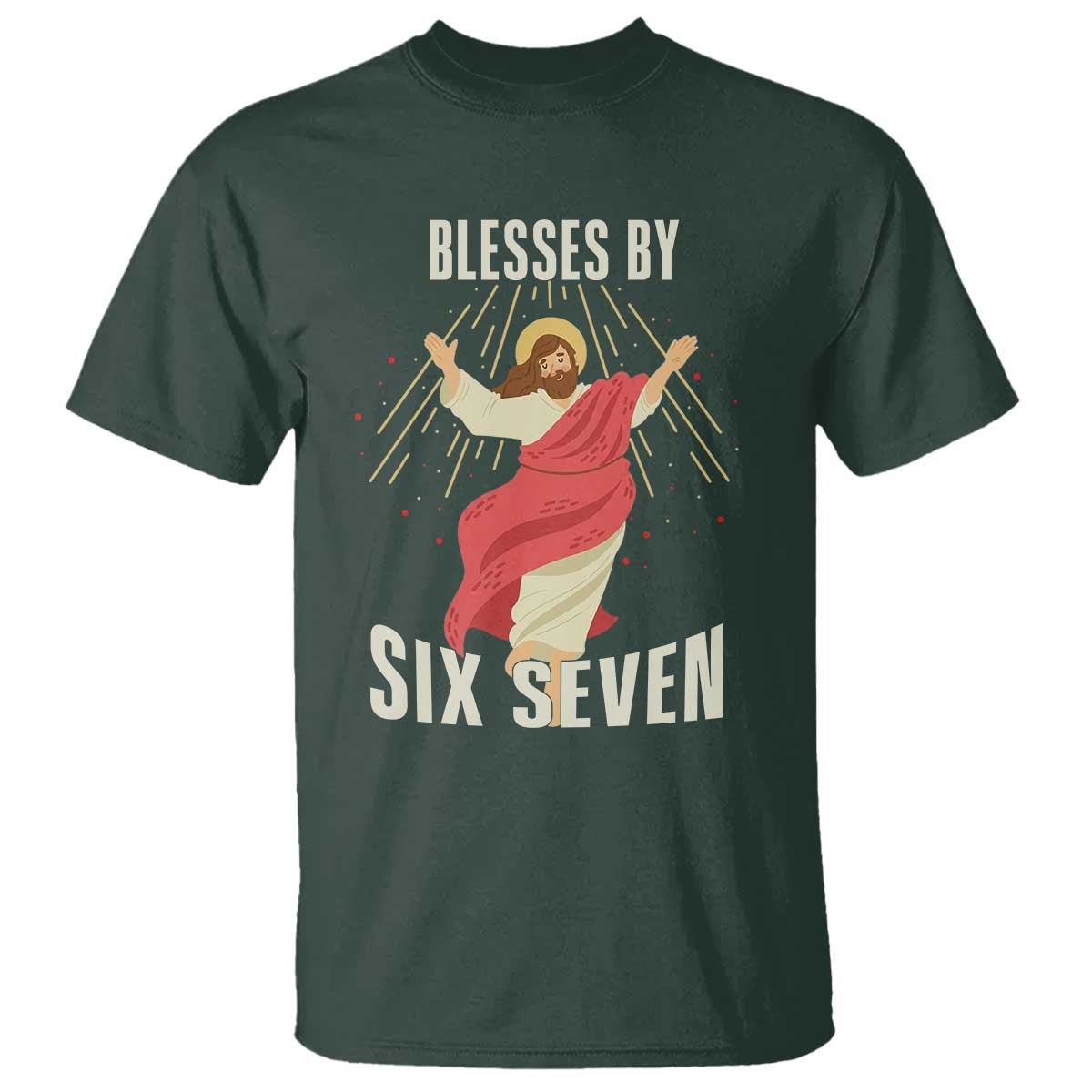 Christian 67 Meme T Shirt Blesses By Six Seven Funny - Wonder Print Shop