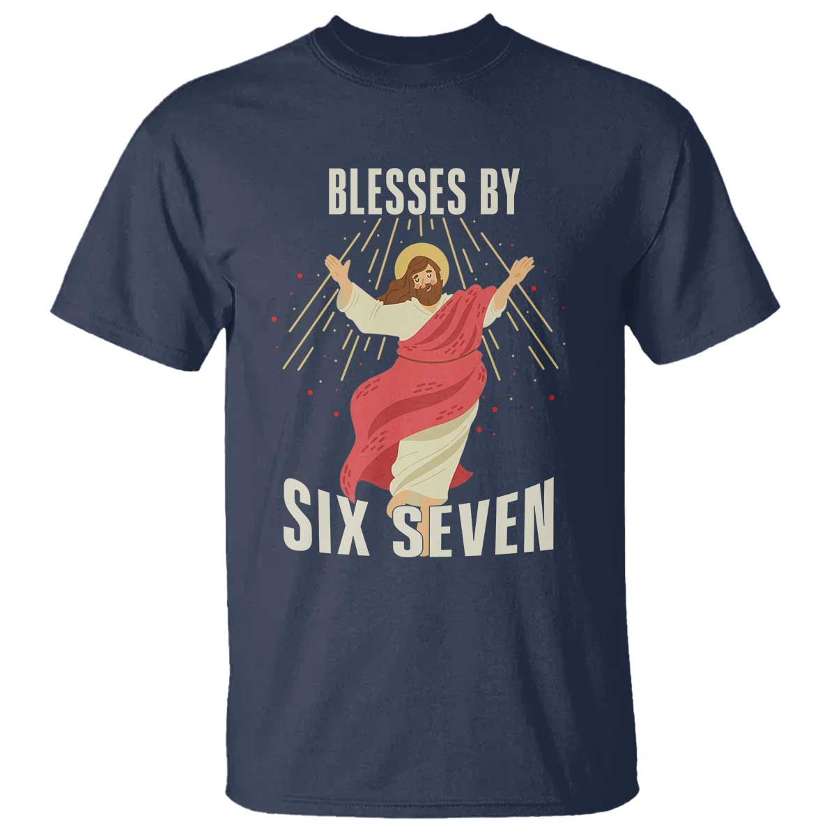 Christian 67 Meme T Shirt Blesses By Six Seven Funny - Wonder Print Shop