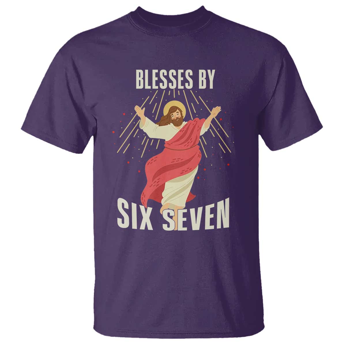 Christian 67 Meme T Shirt Blesses By Six Seven Funny - Wonder Print Shop
