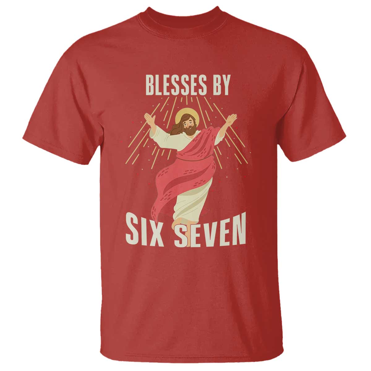 Christian 67 Meme T Shirt Blesses By Six Seven Funny - Wonder Print Shop