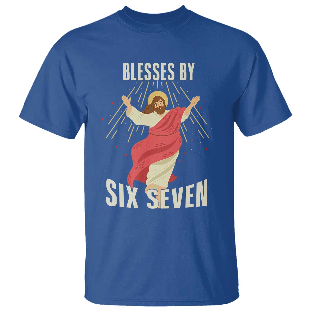 Christian 67 Meme T Shirt Blesses By Six Seven Funny - Wonder Print Shop