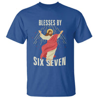 Christian 67 Meme T Shirt Blesses By Six Seven Funny - Wonder Print Shop