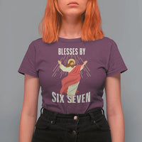 Christian 67 Meme T Shirt For Women Blesses By Six Seven Funny - Wonder Print Shop