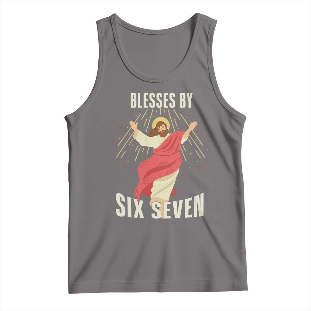 Christian 67 Meme Tank Top Blesses By Six Seven Funny - Wonder Print Shop