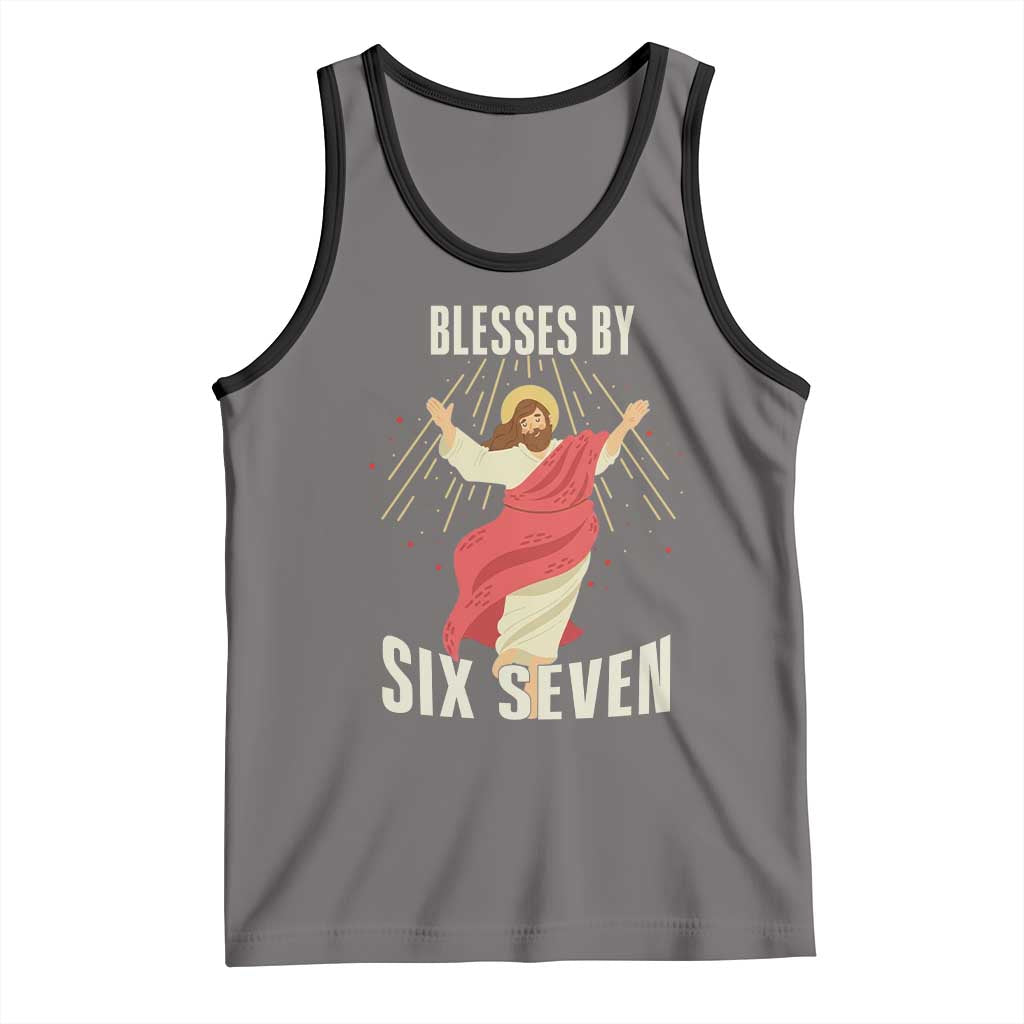 Christian 67 Meme Tank Top Blesses By Six Seven Funny - Wonder Print Shop
