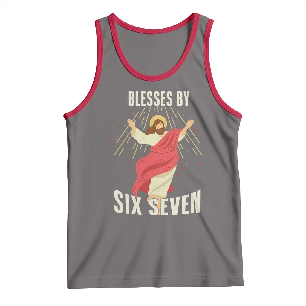 Christian 67 Meme Tank Top Blesses By Six Seven Funny - Wonder Print Shop