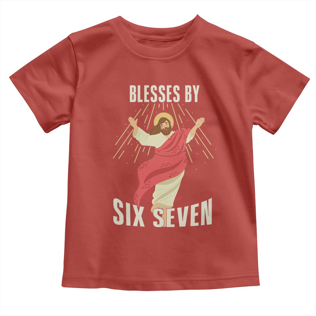 Christian 67 Meme Toddler T Shirt Blesses By Six Seven Funny - Wonder Print Shop