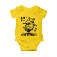 Quiet Piggy No Kings Baby Onesie Funny Sarcastic Political - Wonder Print Shop