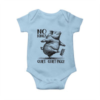 Quiet Piggy No Kings Baby Onesie Funny Sarcastic Political - Wonder Print Shop