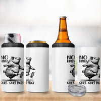 Quiet Piggy No Kings 4 in 1 Can Cooler Tumbler Funny Sarcastic Political - Wonder Print Shop