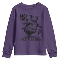 Quiet Piggy No Kings Youth Sweatshirt Funny Sarcastic Political - Wonder Print Shop