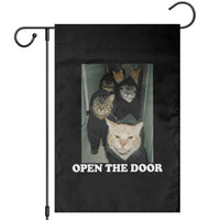Open The Door Cats Lover Garden Flag Funny Cat Gang Sarcastic Meme - Wonder Print Shop