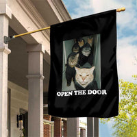 Open The Door Cats Lover Garden Flag Funny Cat Gang Sarcastic Meme - Wonder Print Shop