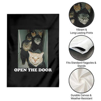 Open The Door Cats Lover Garden Flag Funny Cat Gang Sarcastic Meme - Wonder Print Shop