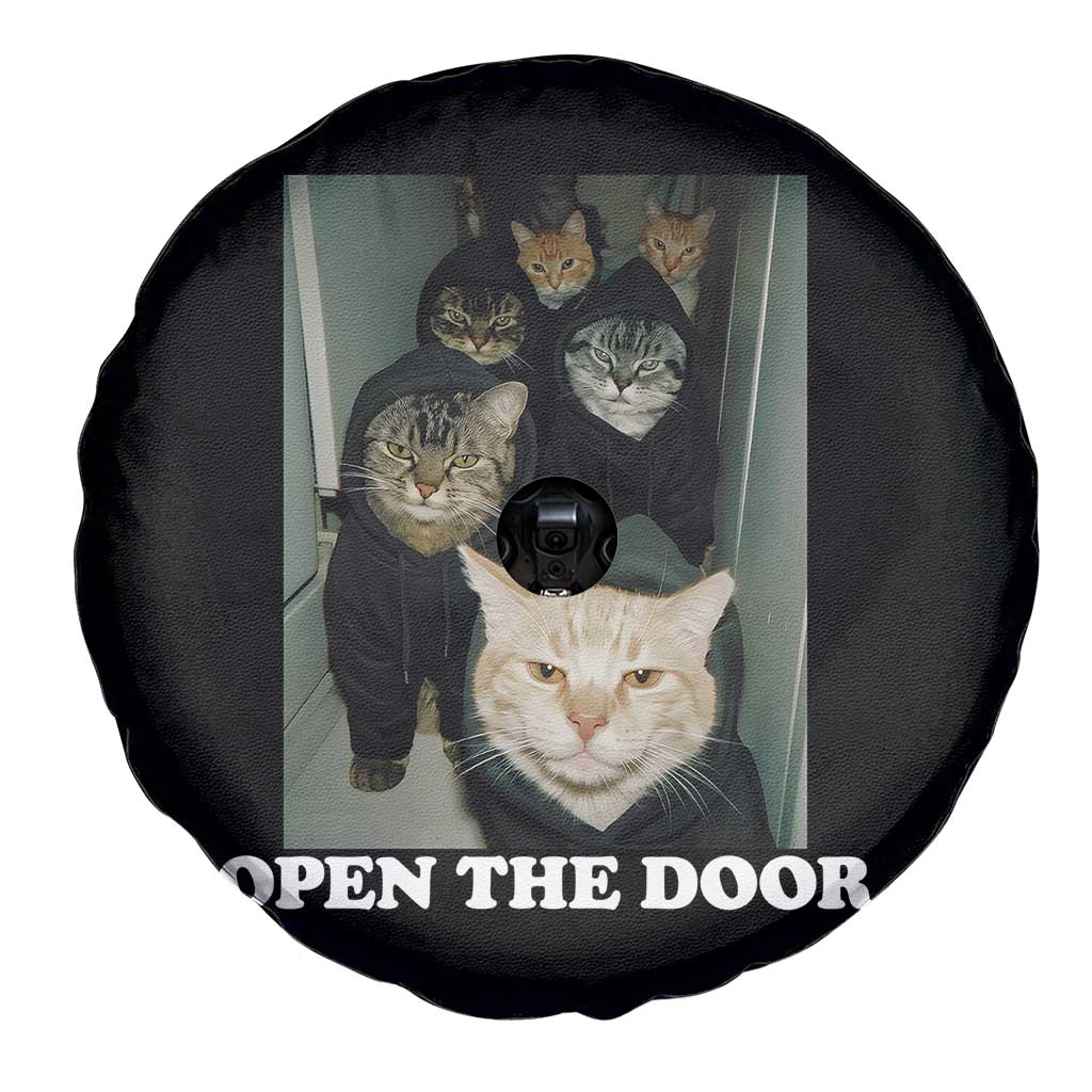 Open The Door Cats Lover Spare Tire Cover Funny Cat Gang Sarcastic Meme - Wonder Print Shop