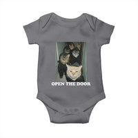 Open The Door Cats Lover Baby Onesie Funny Cat Gang Sarcastic Meme - Wonder Print Shop