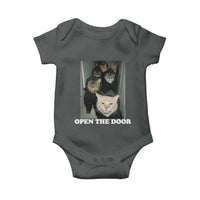 Open The Door Cats Lover Baby Onesie Funny Cat Gang Sarcastic Meme - Wonder Print Shop