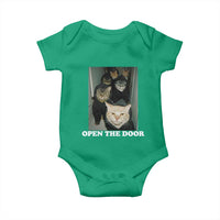Open The Door Cats Lover Baby Onesie Funny Cat Gang Sarcastic Meme - Wonder Print Shop