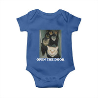 Open The Door Cats Lover Baby Onesie Funny Cat Gang Sarcastic Meme - Wonder Print Shop
