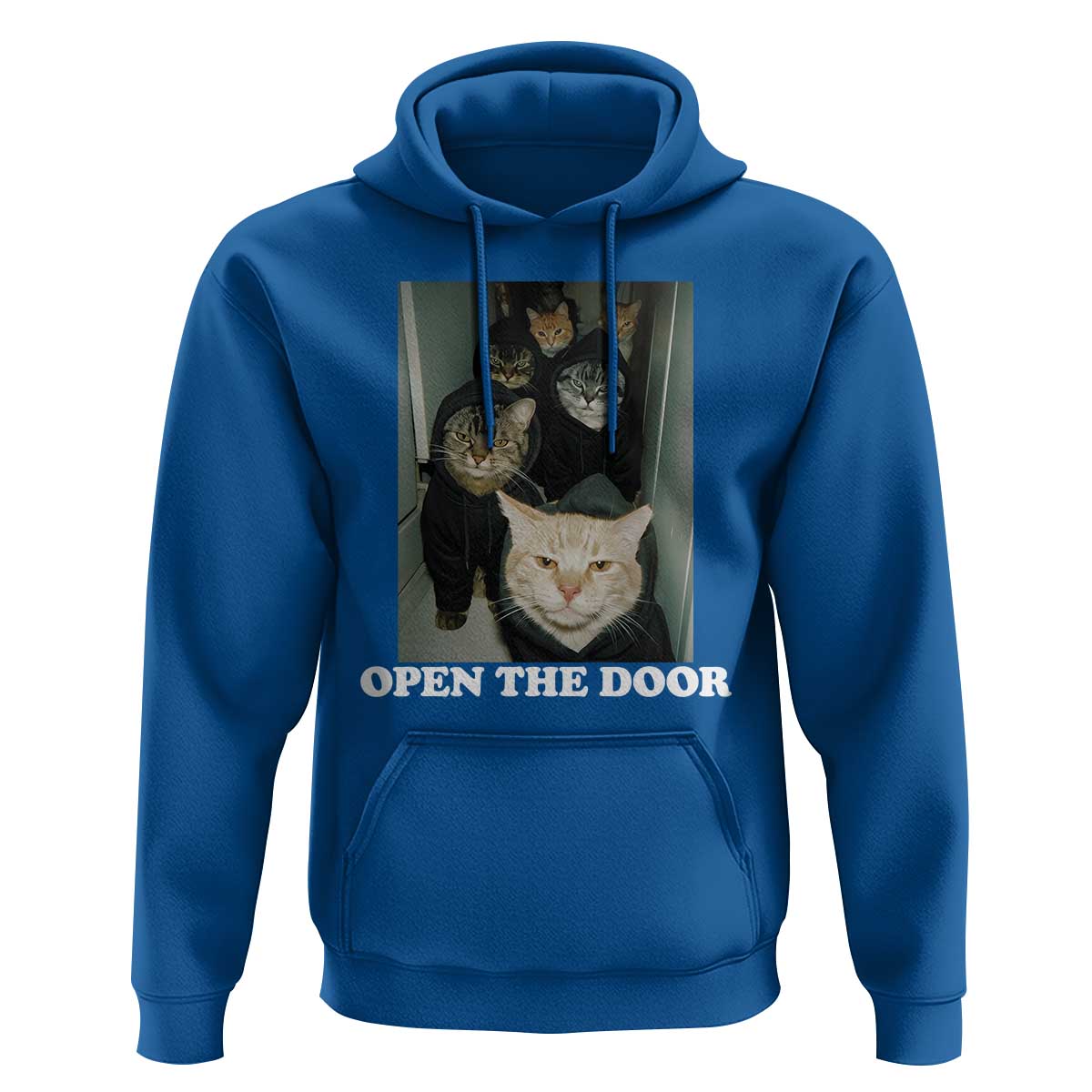 Open The Door Cats Lover Hoodie Funny Cat Gang Sarcastic Meme - Wonder Print Shop