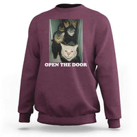 Open The Door Cats Lover Sweatshirt Funny Cat Gang Sarcastic Meme - Wonder Print Shop