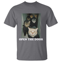Open The Door Cats Lover T Shirt Funny Cat Gang Sarcastic Meme - Wonder Print Shop