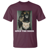 Open The Door Cats Lover T Shirt Funny Cat Gang Sarcastic Meme - Wonder Print Shop