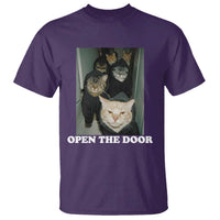 Open The Door Cats Lover T Shirt Funny Cat Gang Sarcastic Meme - Wonder Print Shop