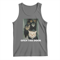 Open The Door Cats Lover Tank Top Funny Cat Gang Sarcastic Meme - Wonder Print Shop