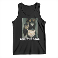 Open The Door Cats Lover Tank Top Funny Cat Gang Sarcastic Meme - Wonder Print Shop