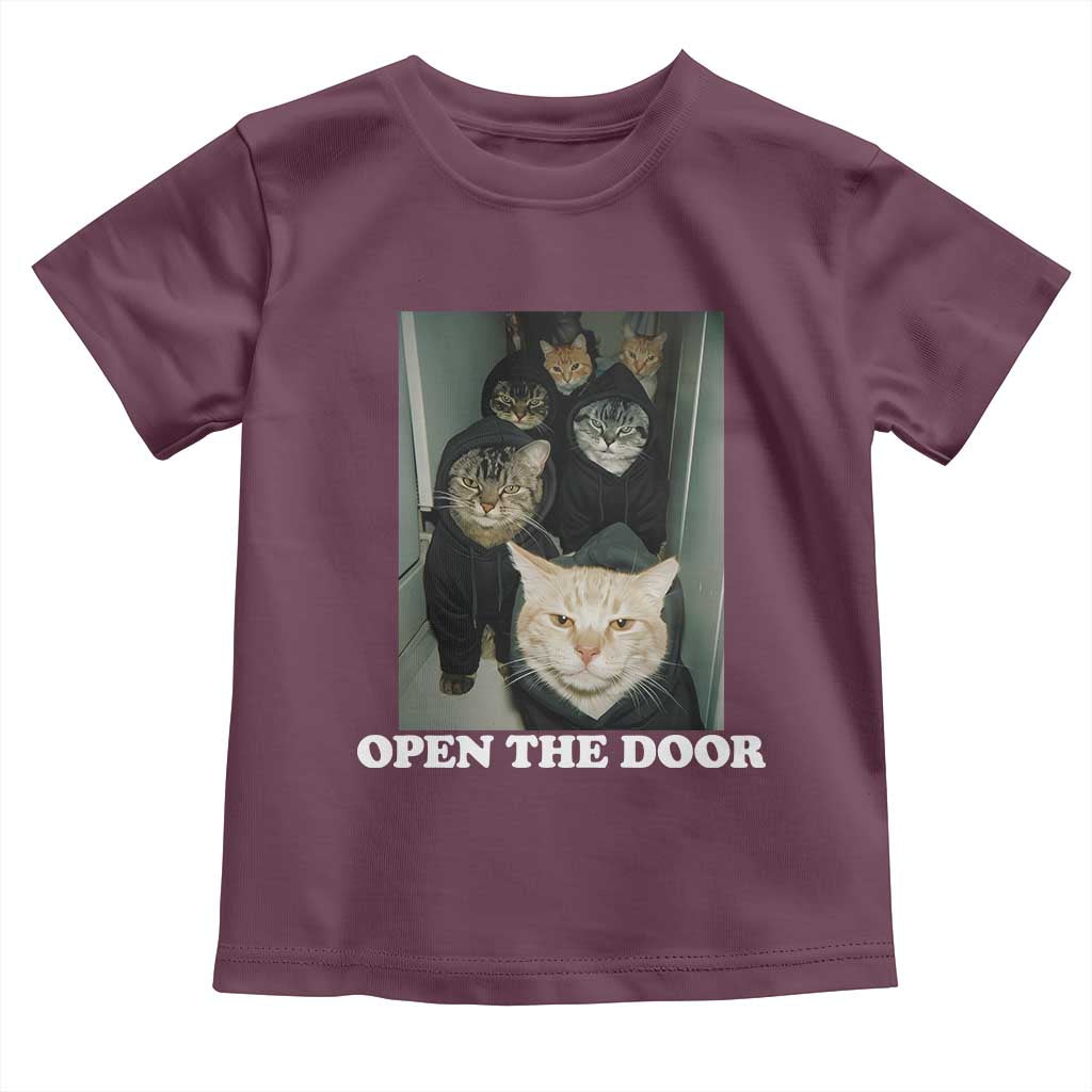 Open The Door Cats Lover Toddler T Shirt Funny Cat Gang Sarcastic Meme - Wonder Print Shop