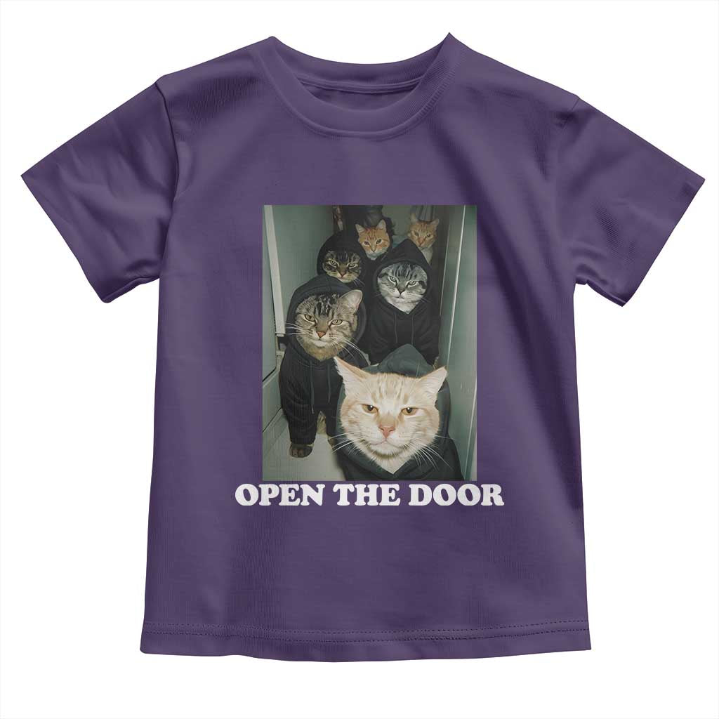 Open The Door Cats Lover Toddler T Shirt Funny Cat Gang Sarcastic Meme - Wonder Print Shop